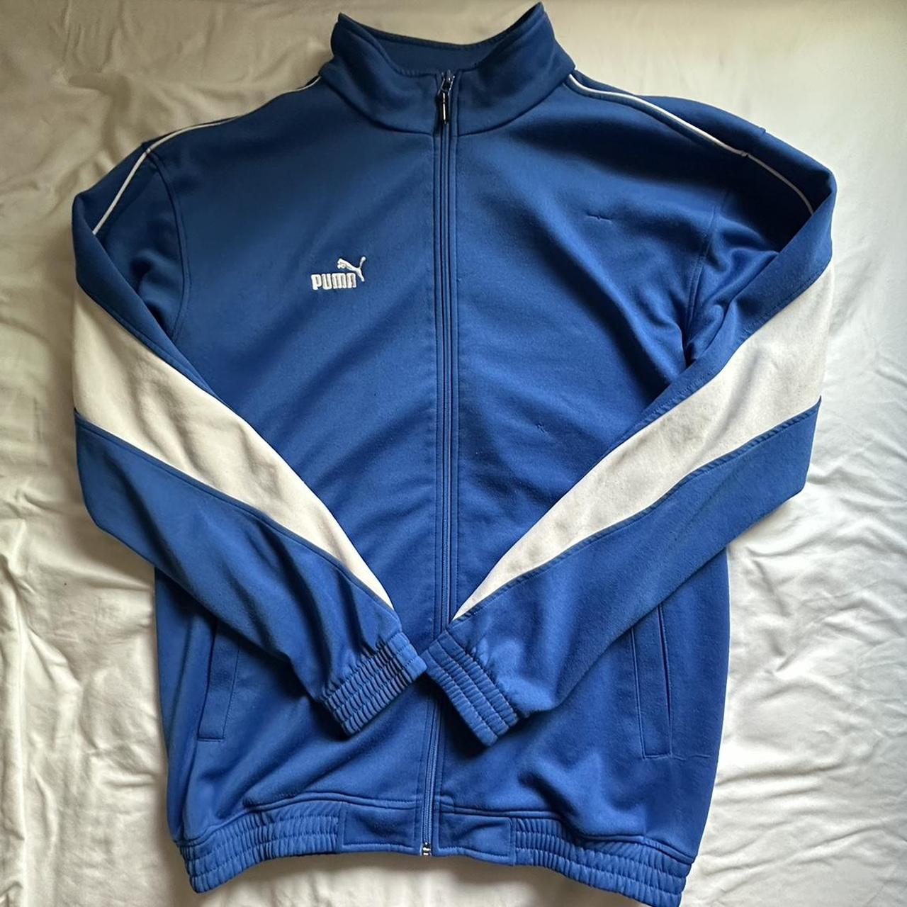 Puma Men's Blue And White Jacket 