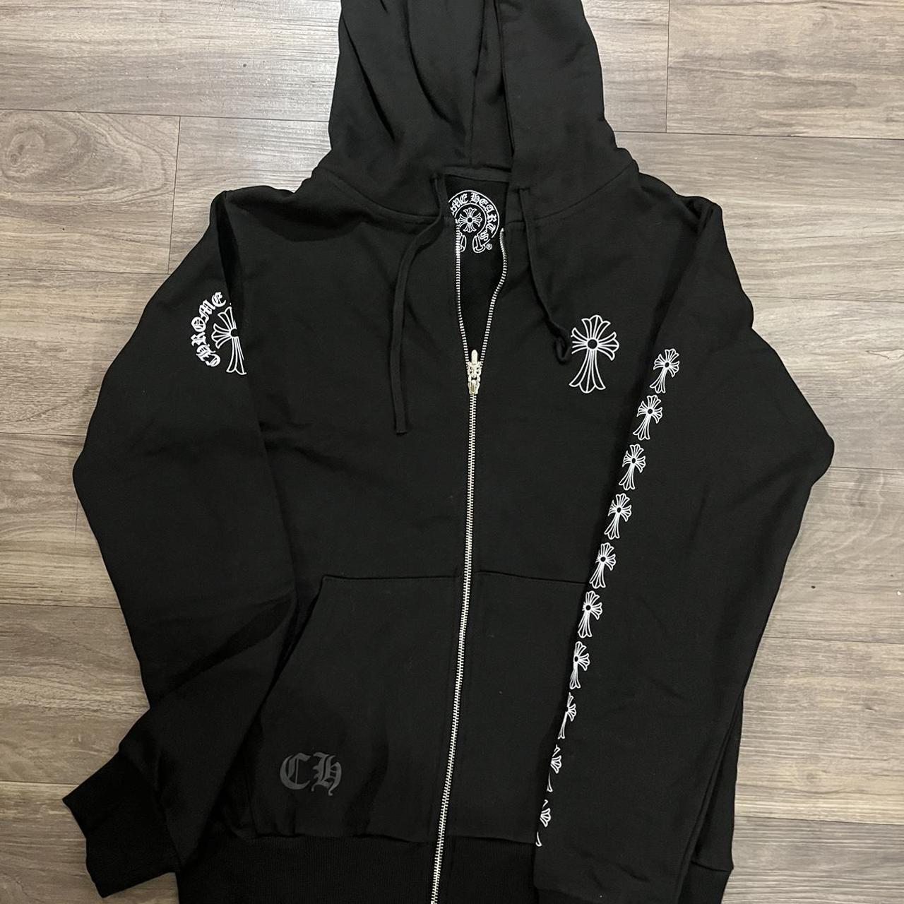 Chrome hearts zip up classic hoodie! BRAND NEW in... - Depop