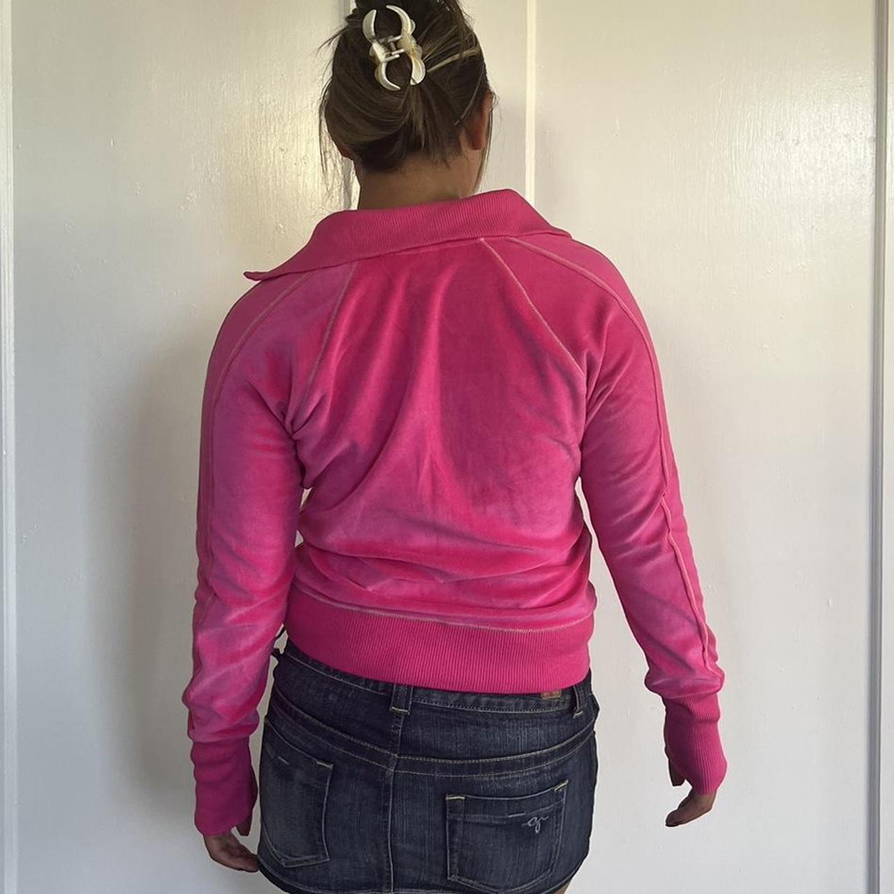 Hot Pink Velvet Track Jacket Brand Josie Size... Depop