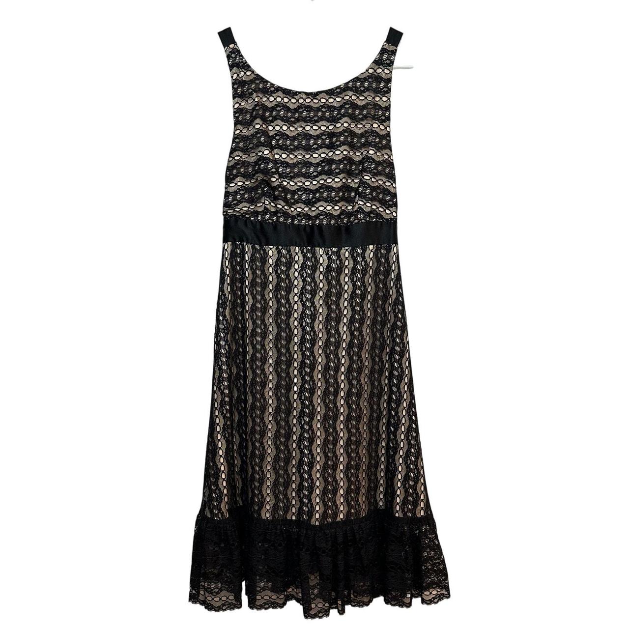 Milly Women's A-line Dress - Black - 8 – Vintage Y2K Milly Black Lace Midi Dress …