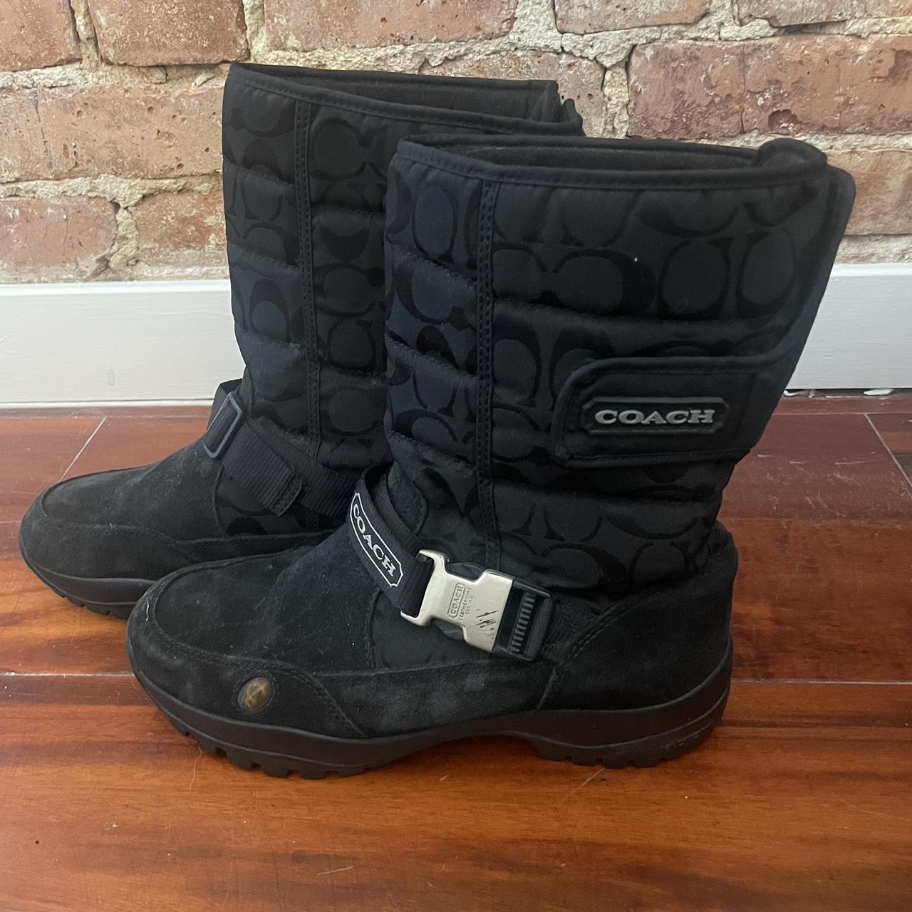 Coach snow boots outlet black