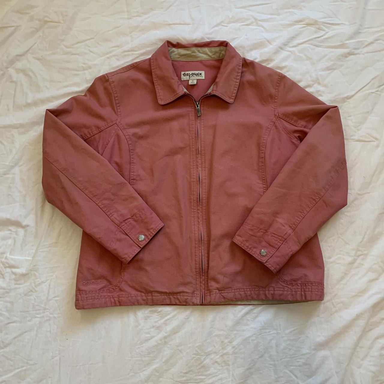 Pink Dry Duck Chore Jacket!! Perfect transition... - Depop