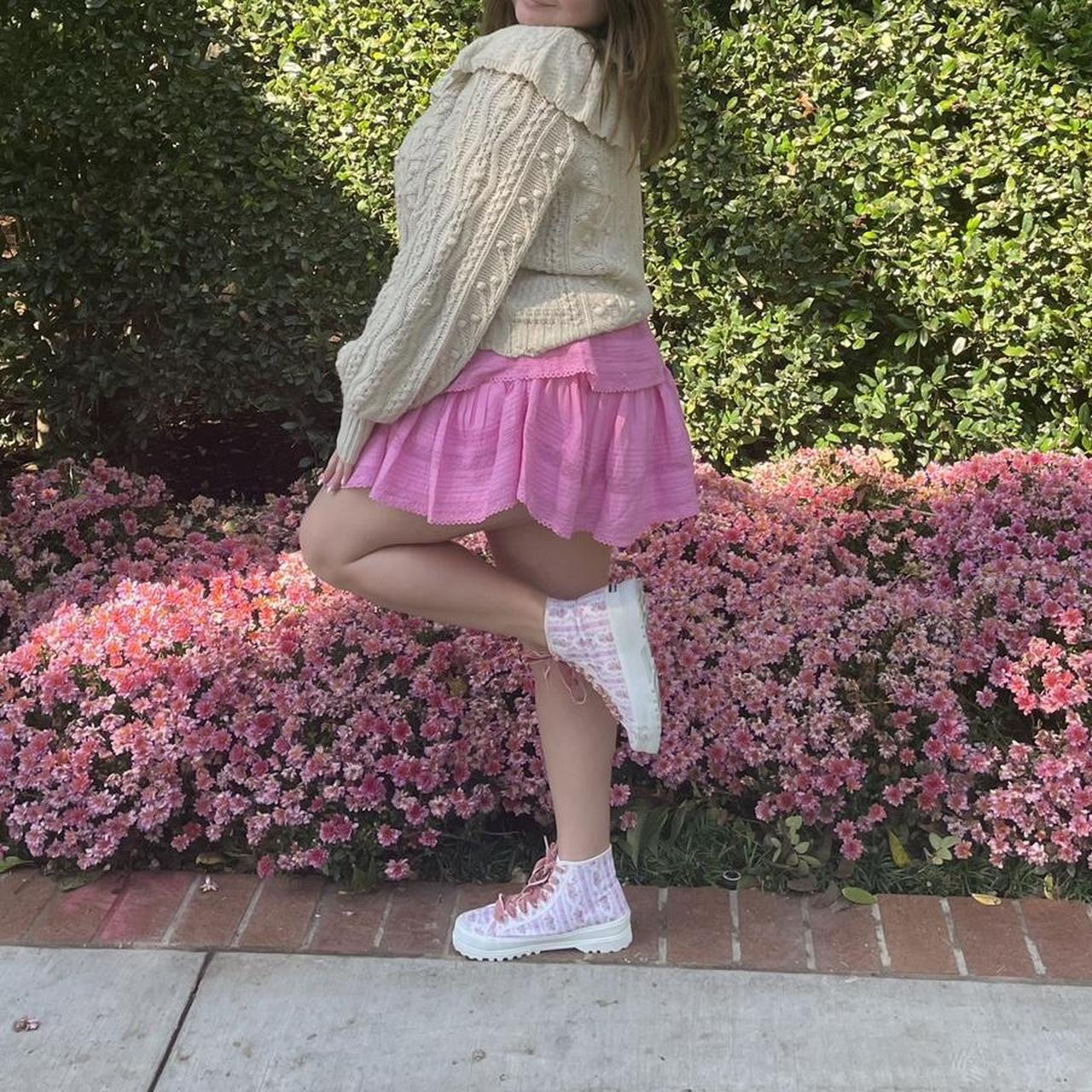 LoveShackFancy Women's Skirt - Pink - XL – hot Pi… - image 4