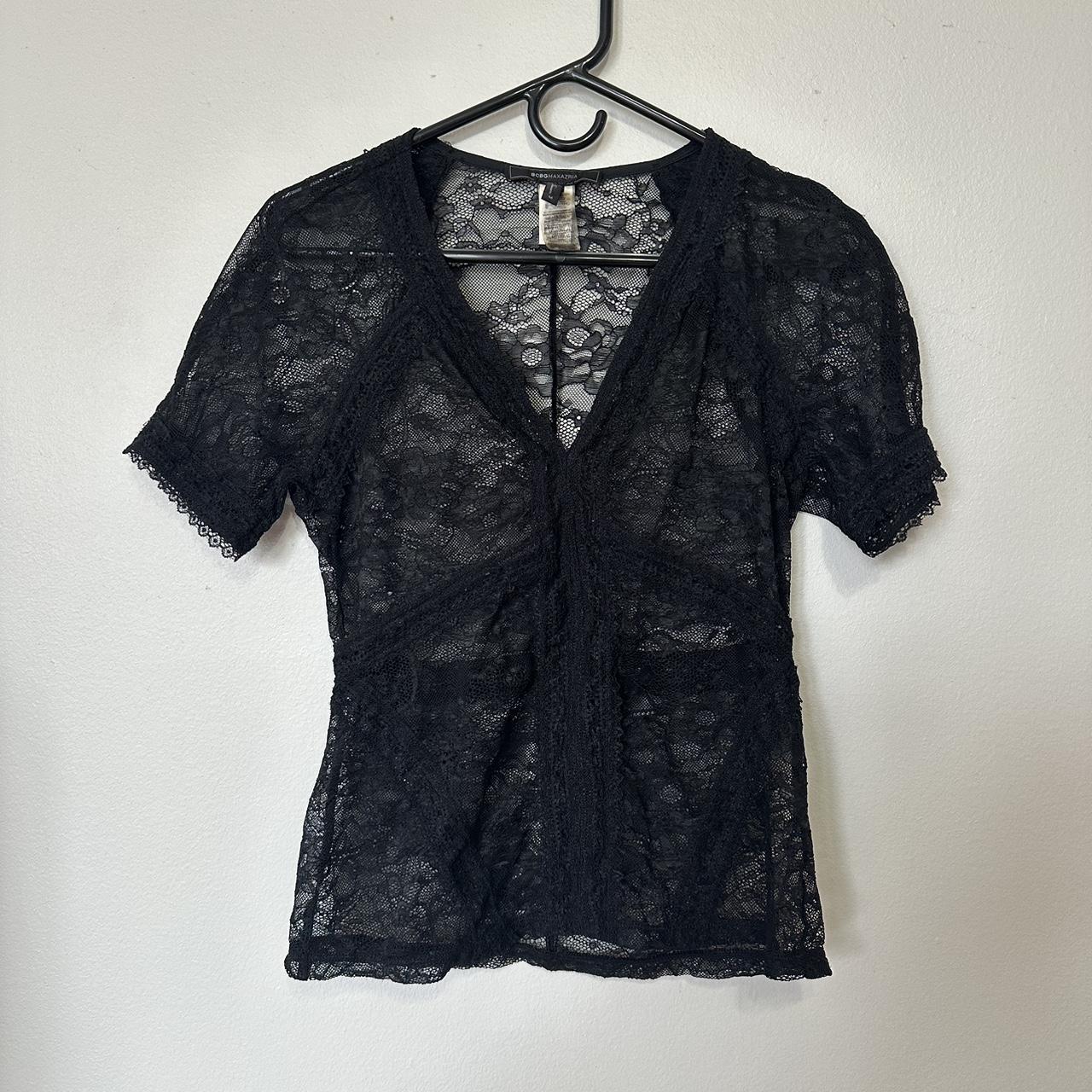 Bcbg black hot sale lace top