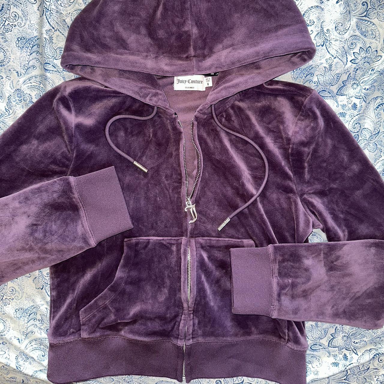 Juicy Couture Y2K Purple Velour Track hot Zip Jacket