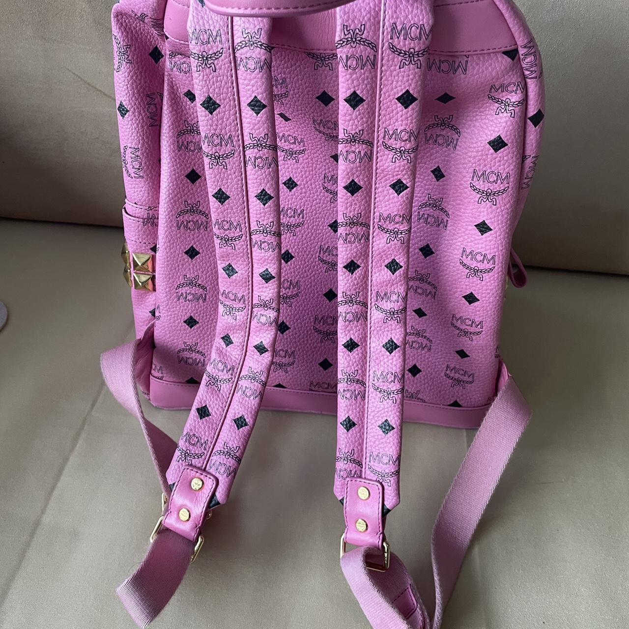 Fake pink mcm clearance backpack