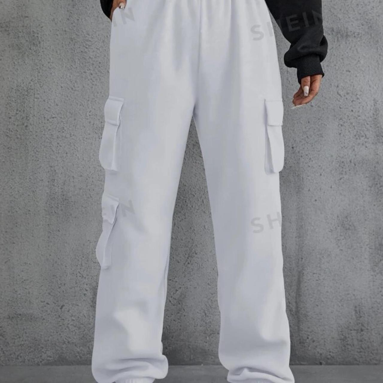 White joggers Never worn🫶 #joggers Depop