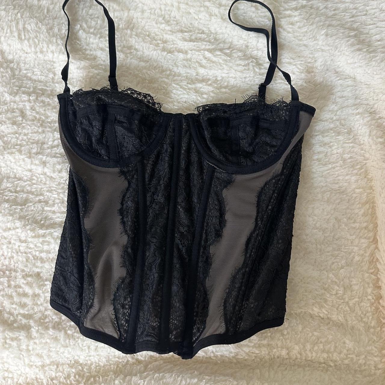 urban outfitters black corset size XS - Depop