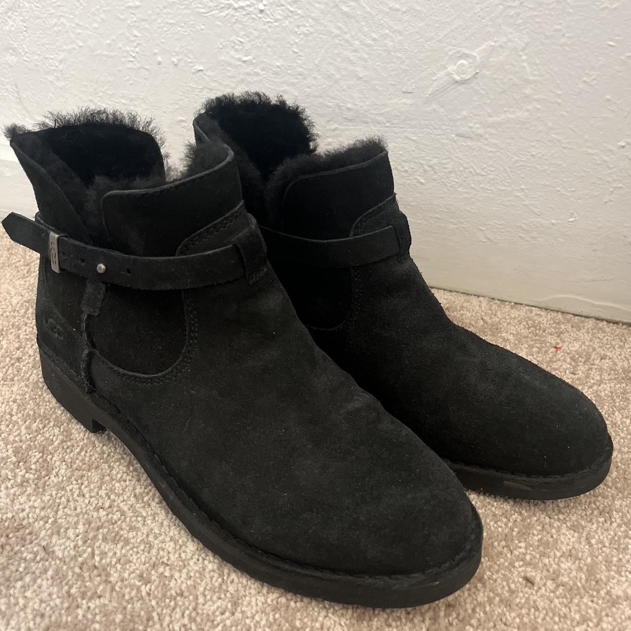 UGG Elisa suede black ankle boots Depop