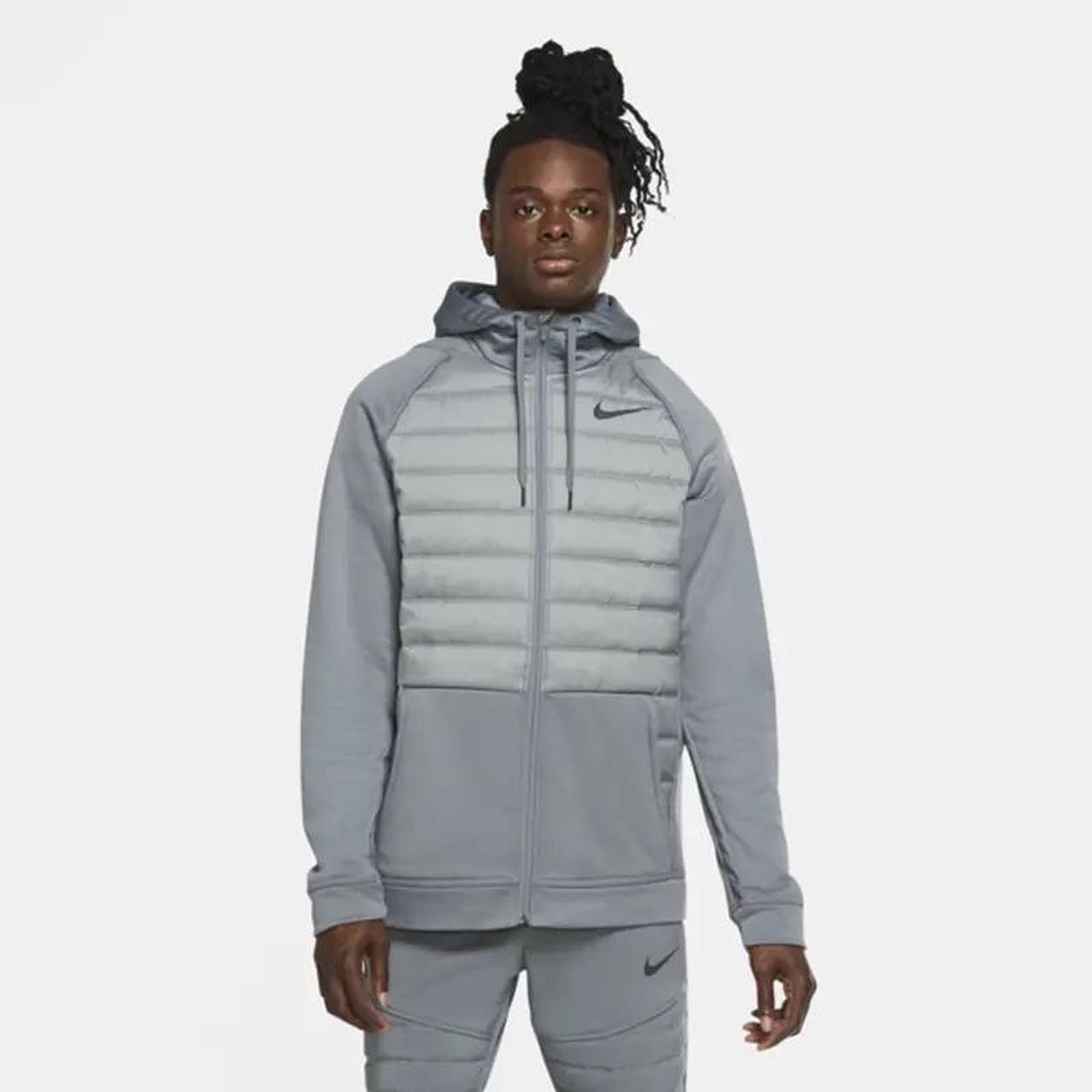 nike therma jacket grey