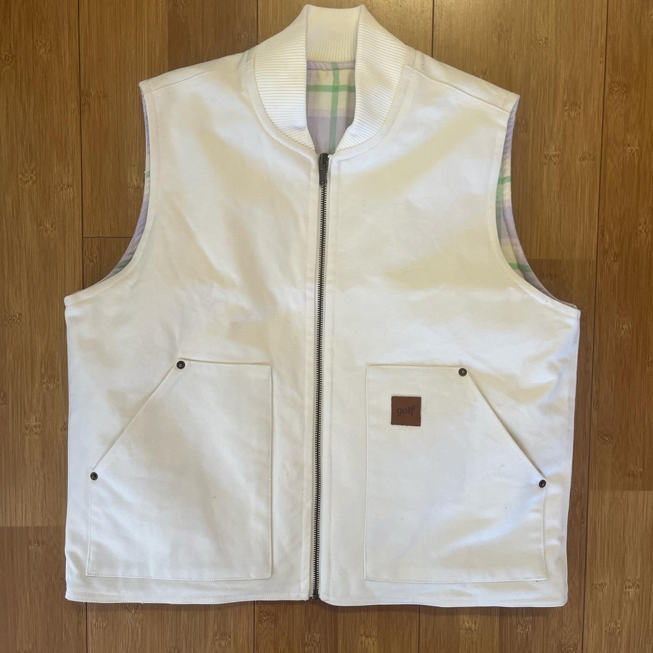 Golf Wang Men's Cream Gilet | Depop