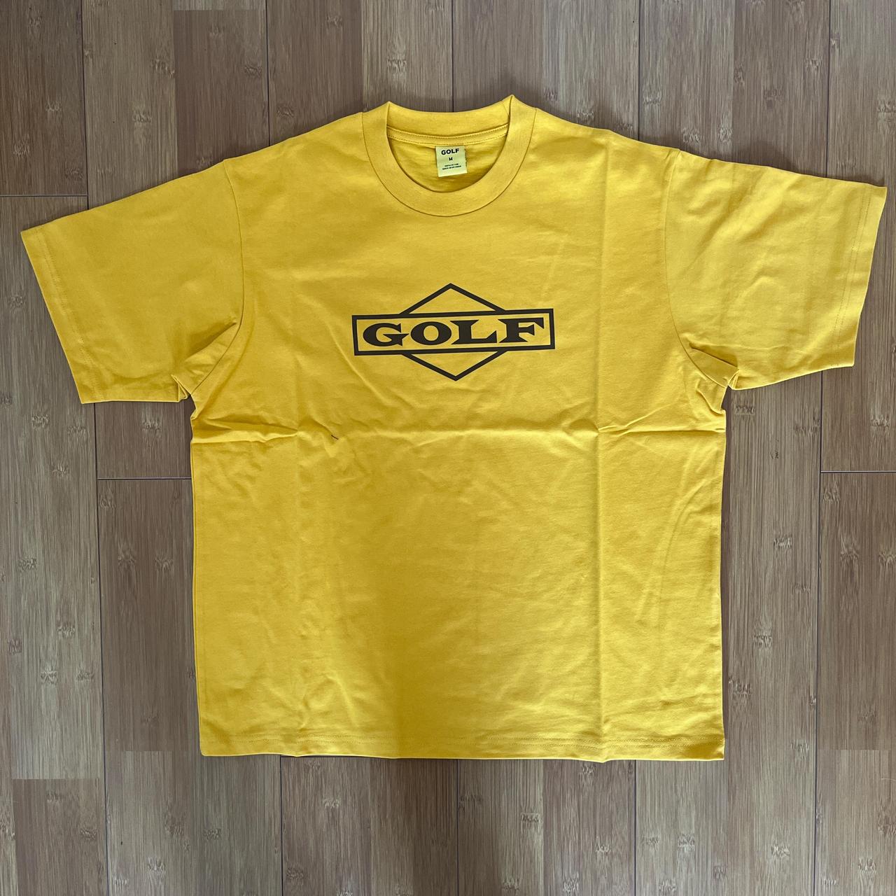 【ユニセックス】GOLF WANG/DEUCE ロゴTシャツ Golf Wang deuce tee - mustard. Brand new. | Depop
