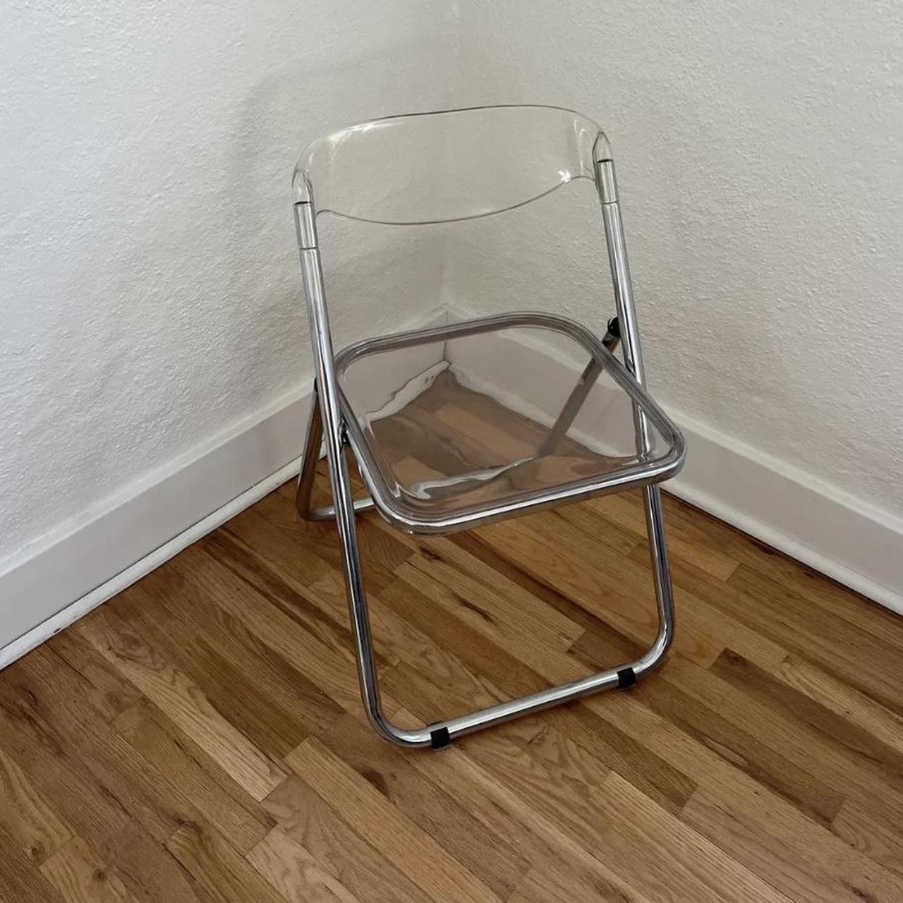 2 Clear Acrylic Lucite Folding Chairs Great Depop   P0 