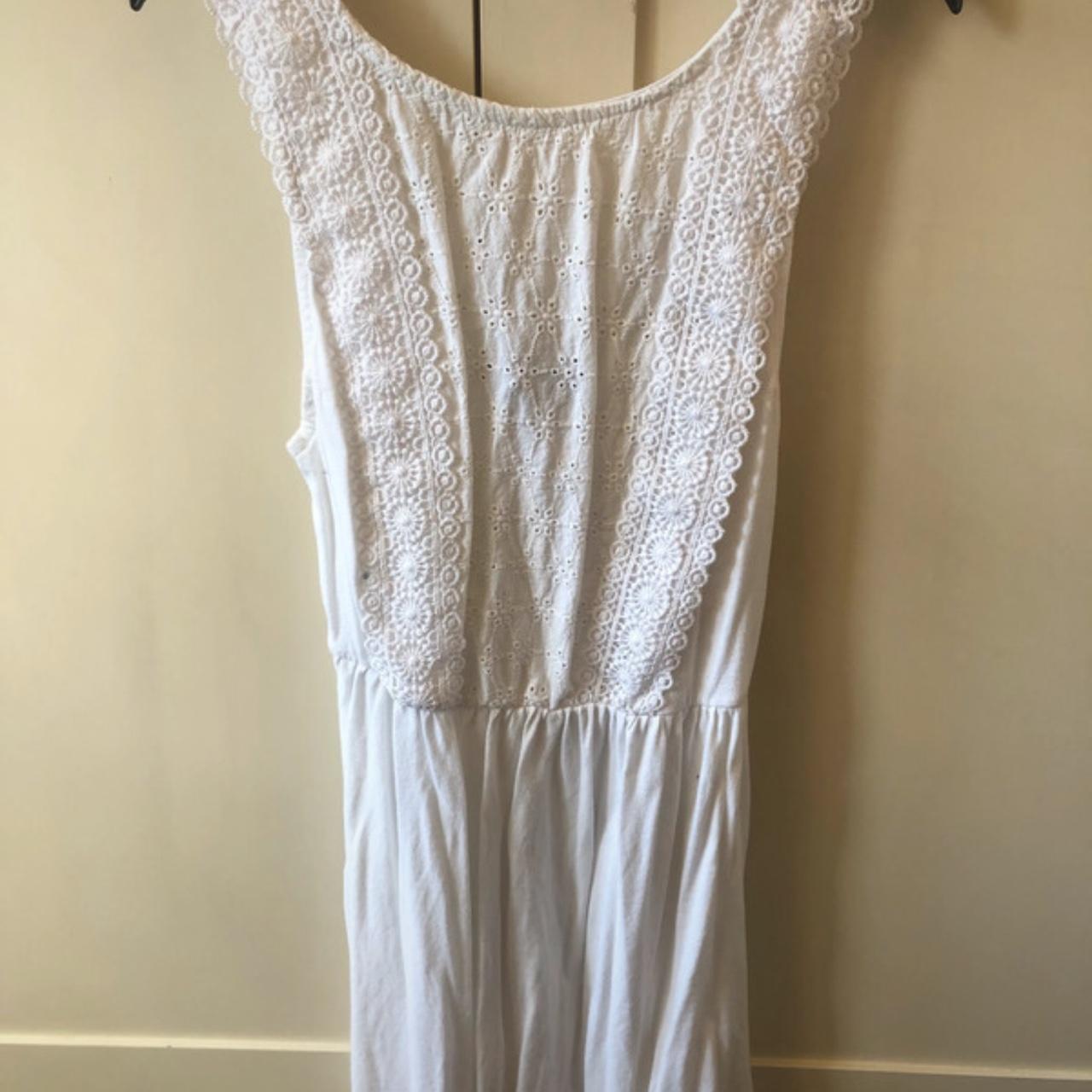 White Primark summer dress size 10 #summerdress... - Depop