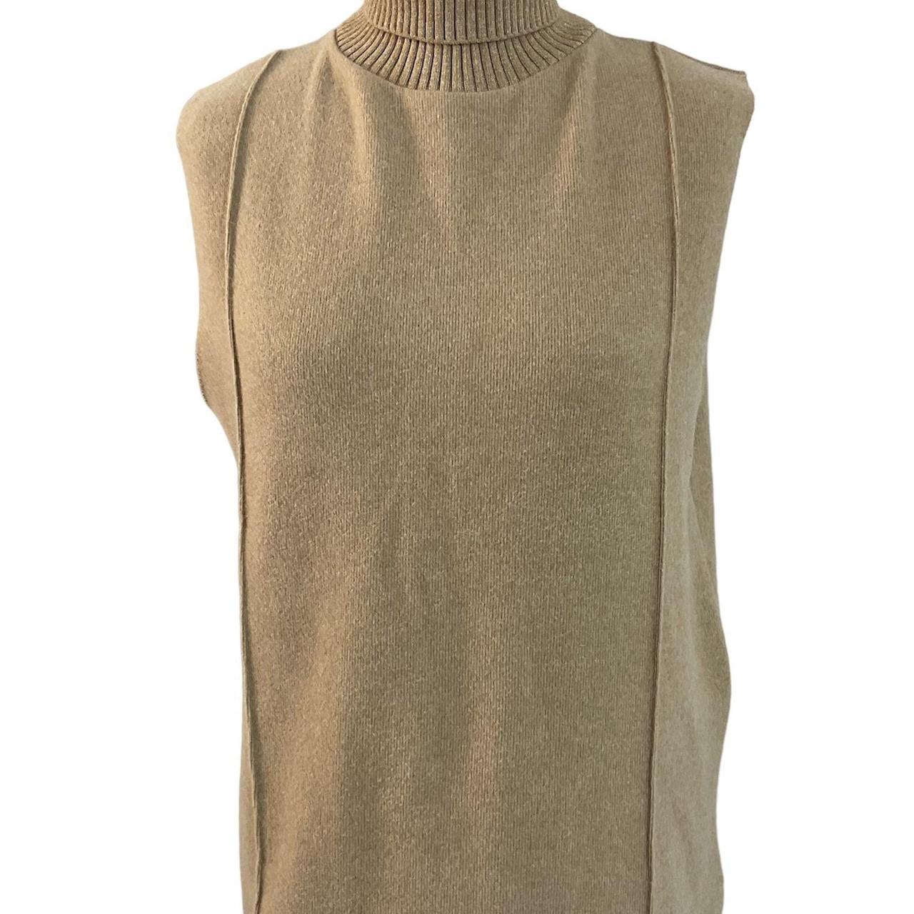 Brown Sleeveless Sweater Zara Zara Caramel Brown Knitted