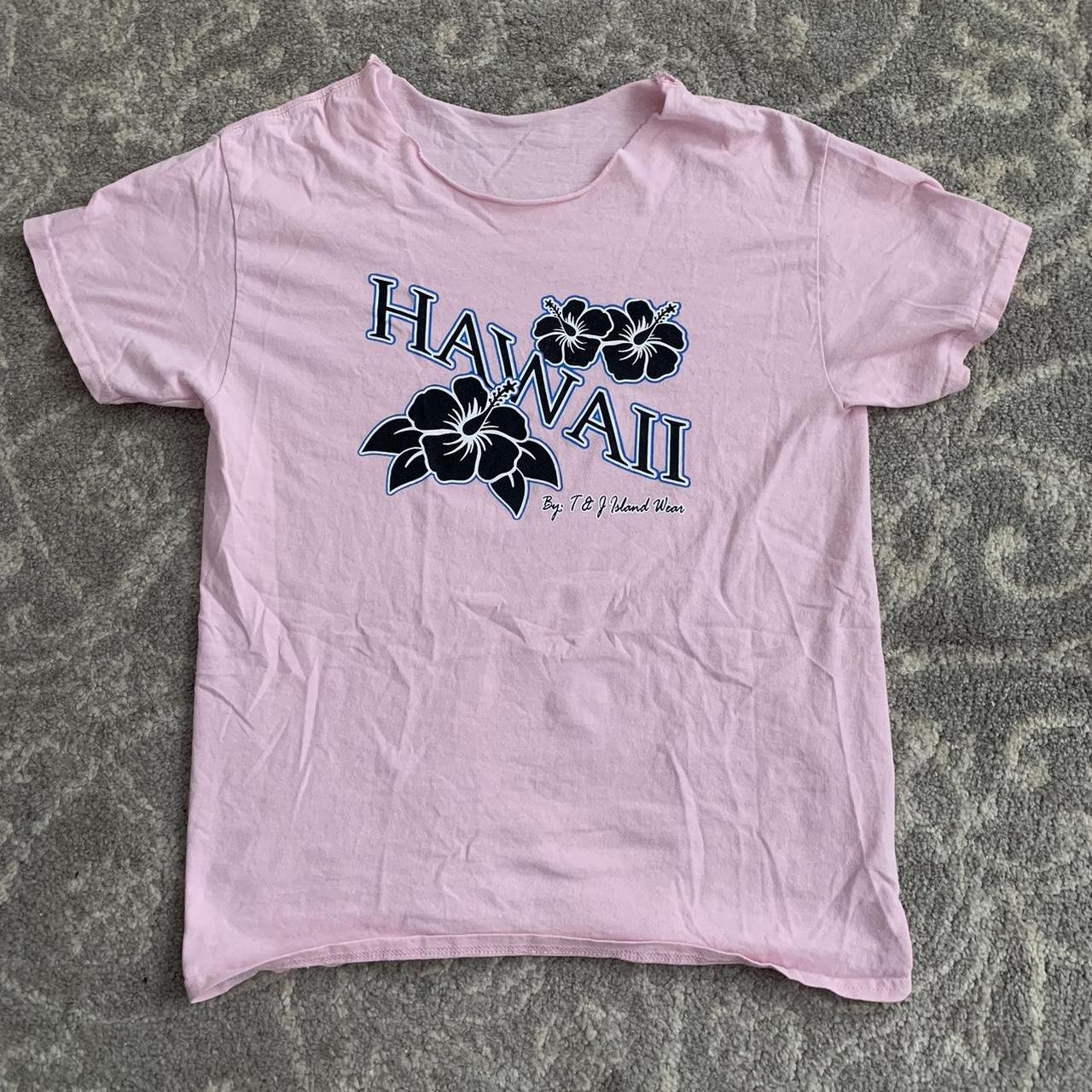 hawaii graphic off the shoulder t shirt perfect... - Depop