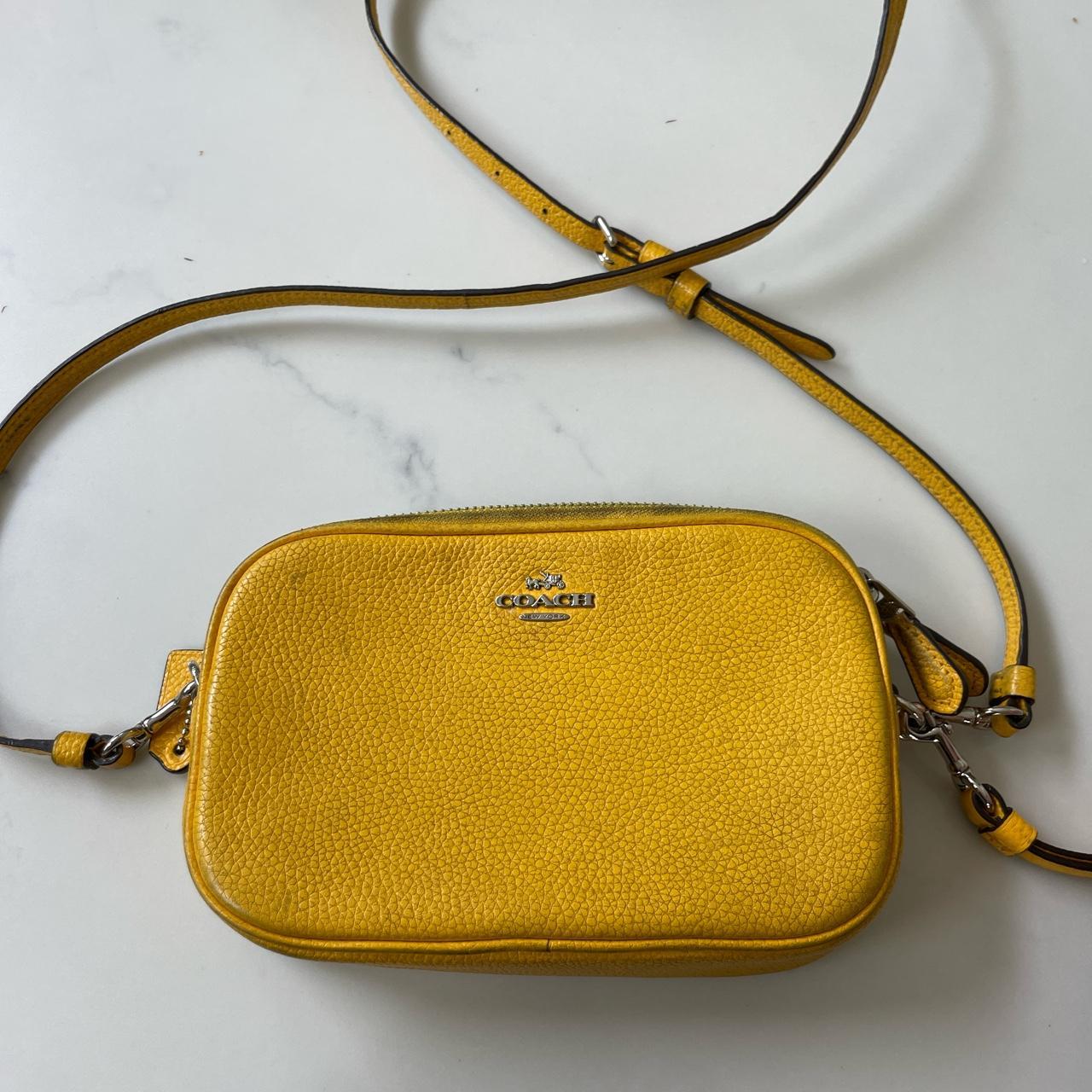 authentic yellow coach crossbody purse 💛 very worn... - Depop