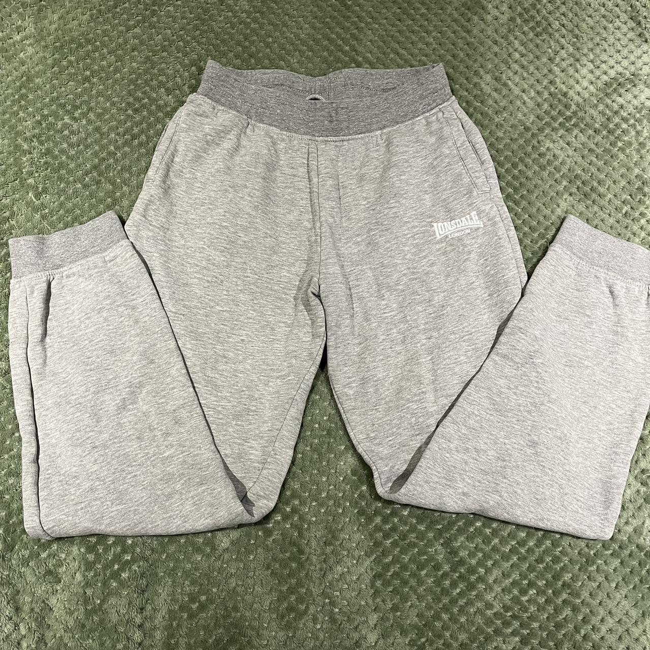 Lonsdale grey online joggers