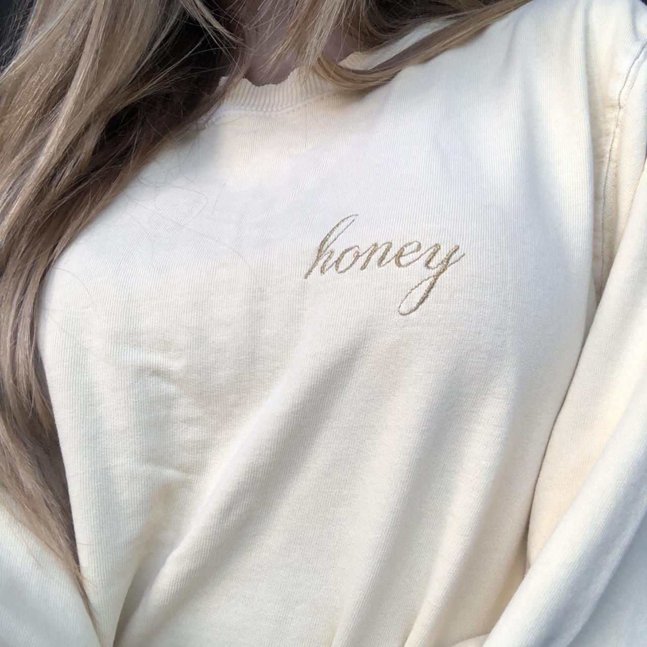 Brandy Melville Women's Yellow and Cream Sweatshirt Depop