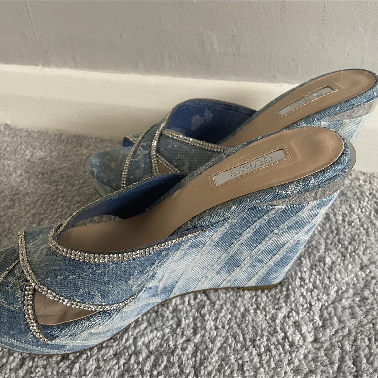 guess platform wedges