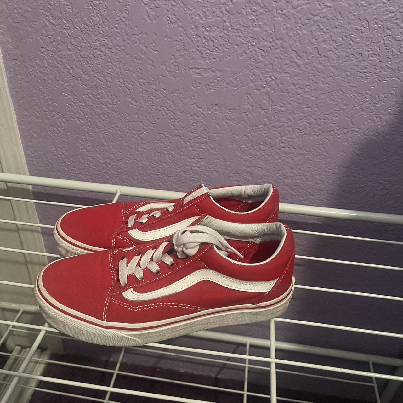 Red vans🌈 Statement color for any outfit From a... - Depop