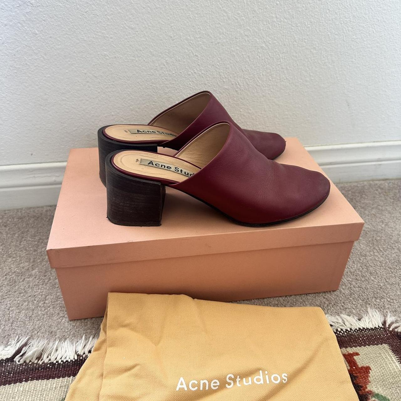 Acne Studios Red Leather Heels