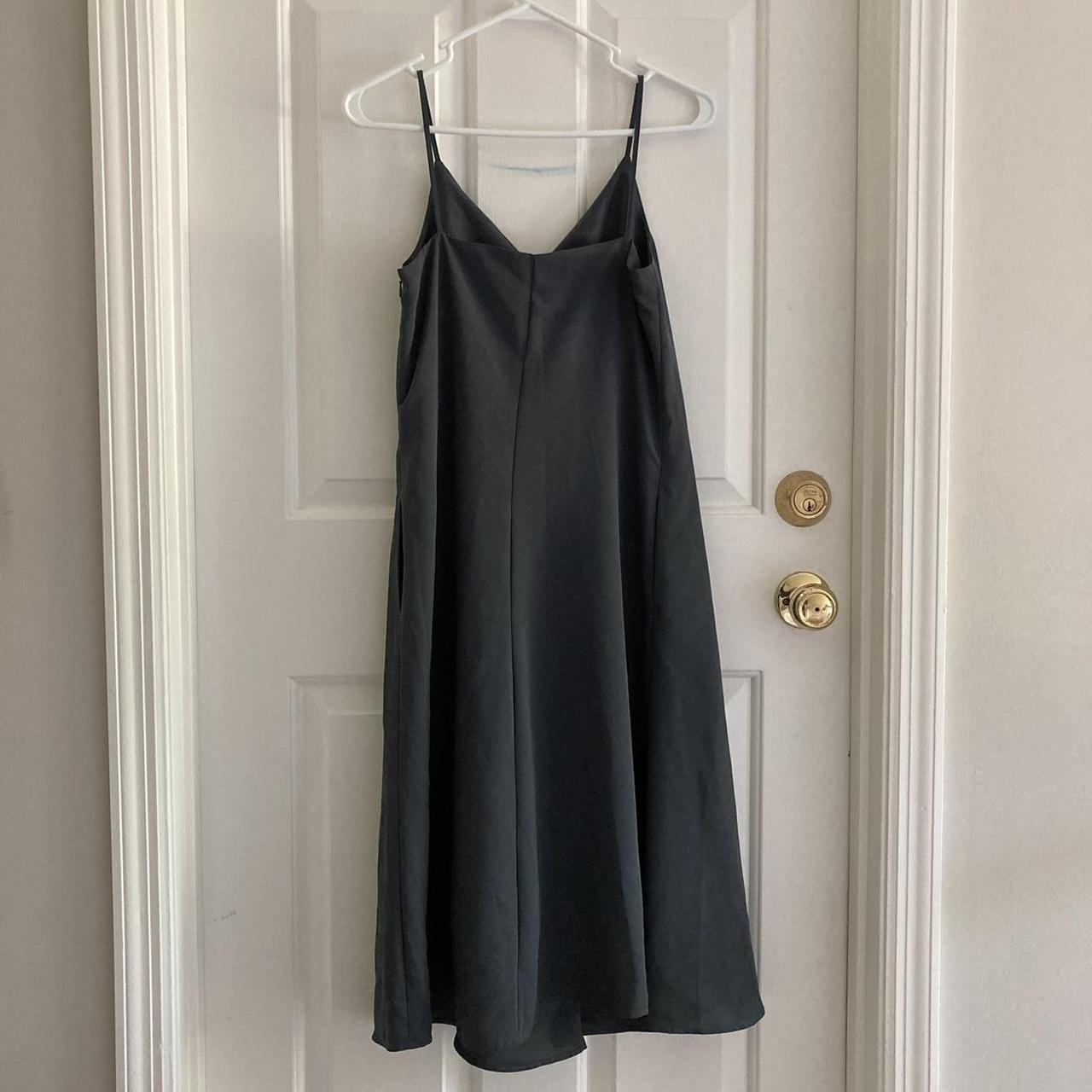 Uniqlo grey V-neck cami dress Slip dress Depop