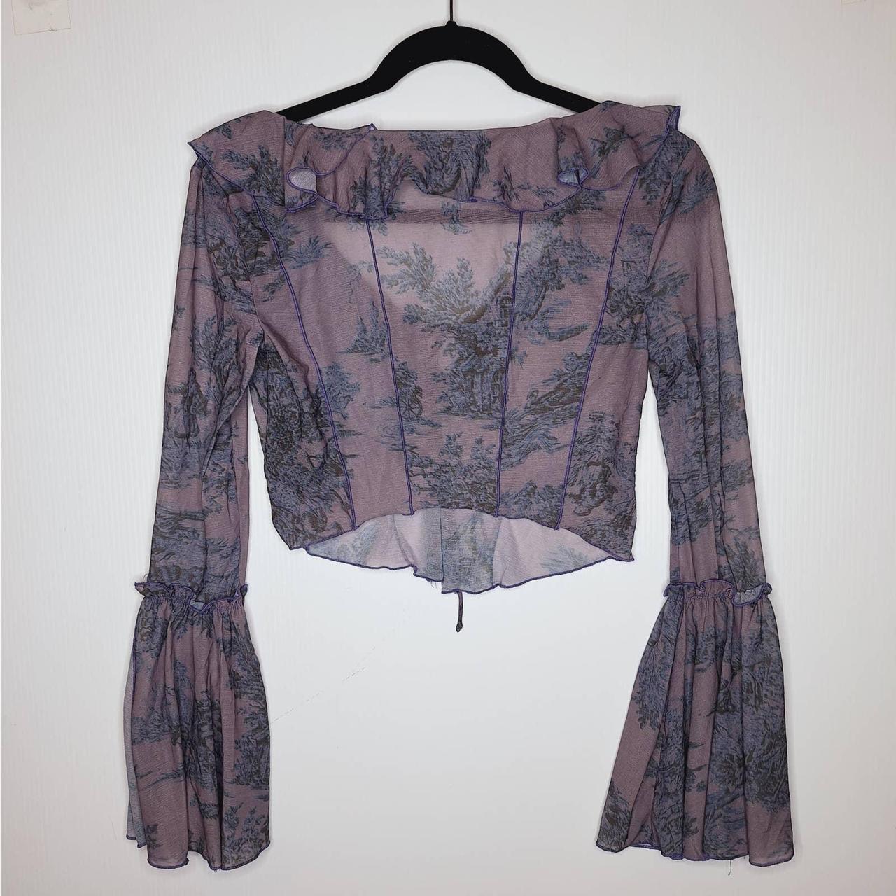 UO Gossamer Sheer Lace Flyaway Top