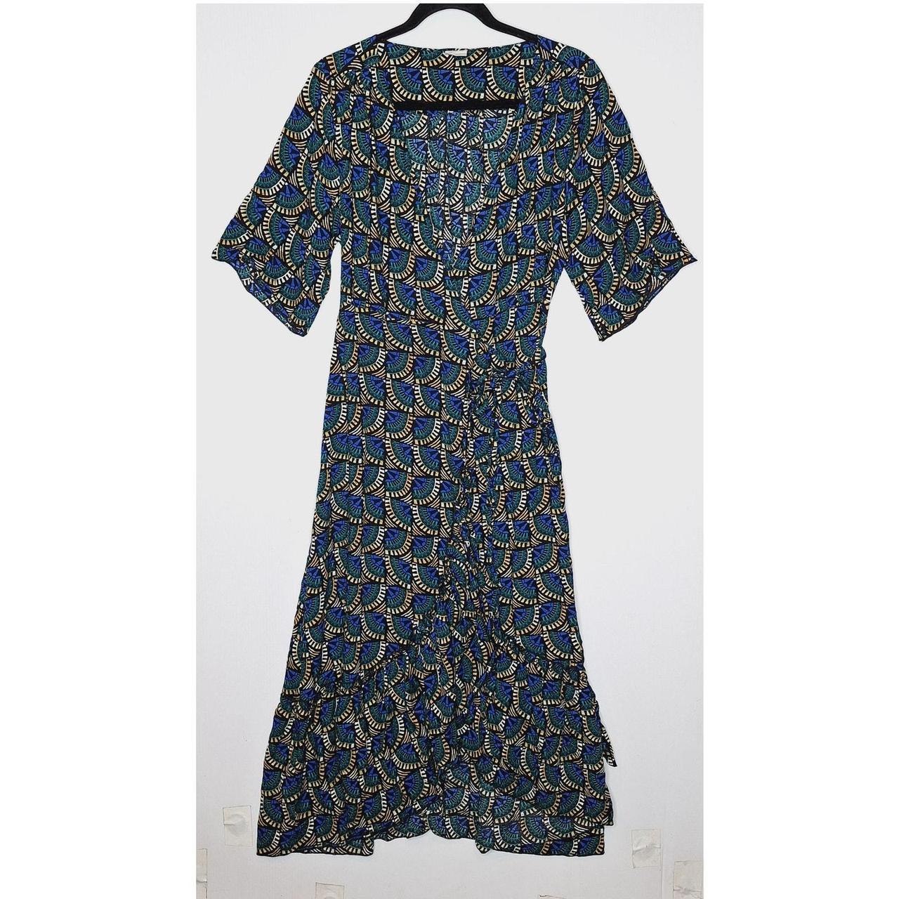 Silk & Salt Journey Maxi Wrap Dress African Peacock... - Depop