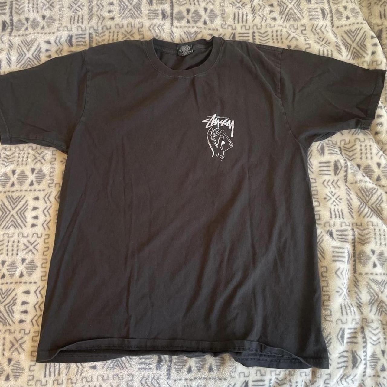 Large black Stüssy playing cards T-shirt #Stüssy... - Depop