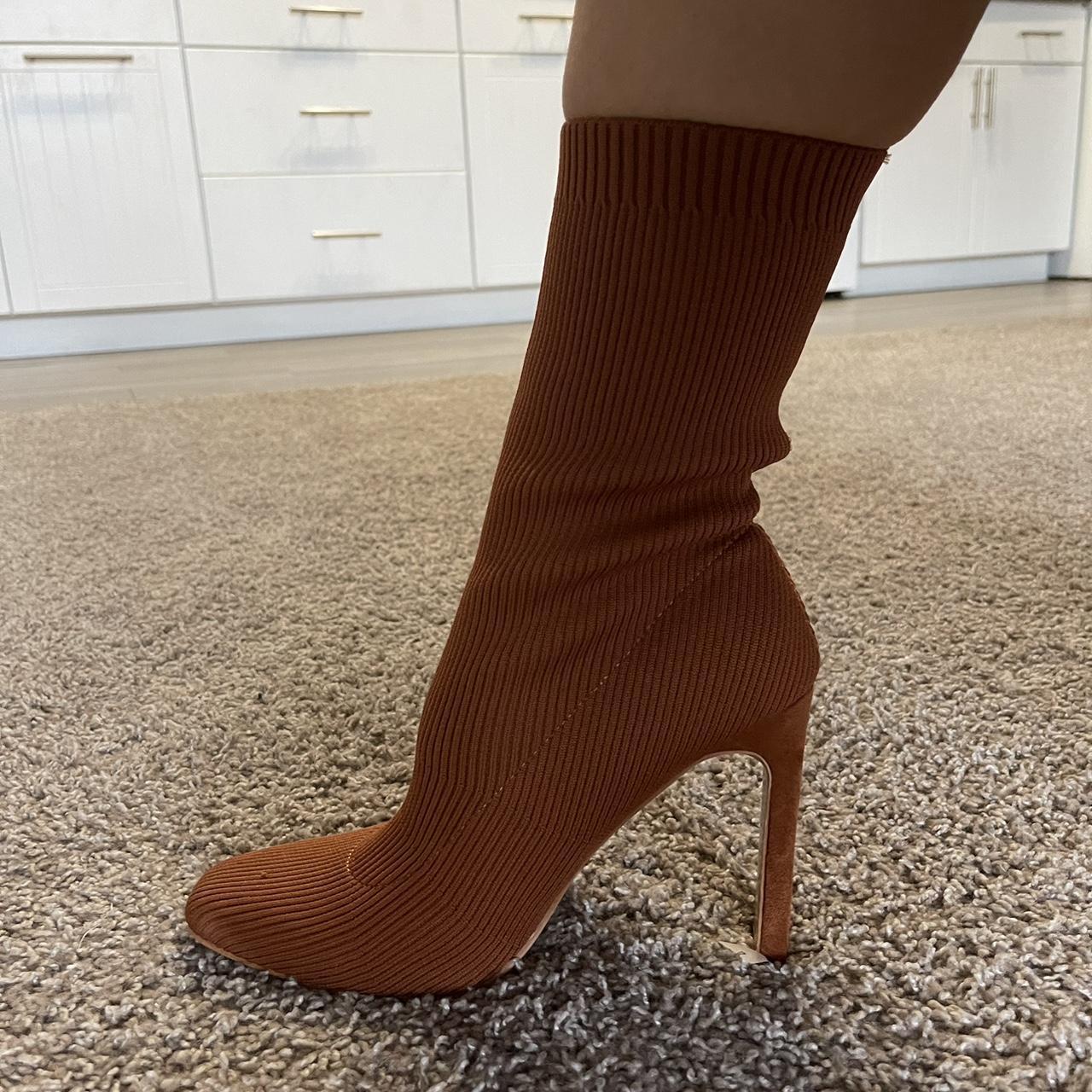 SHEIN Women's Brown Boots Depop