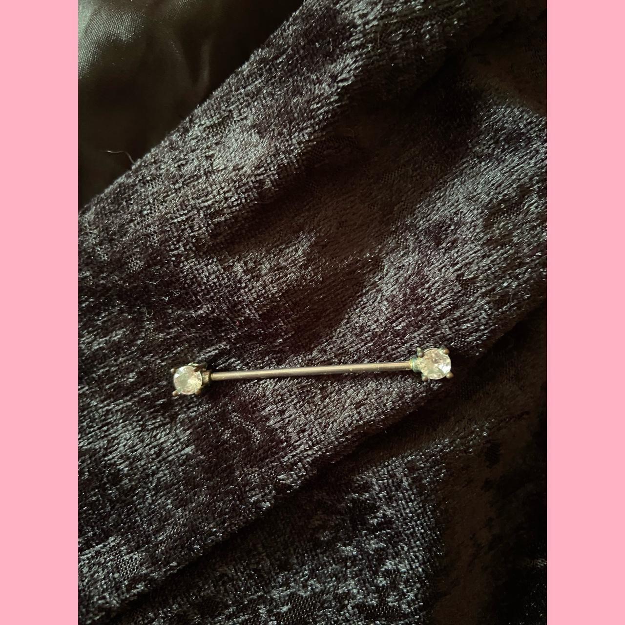 NWOT Diamond industrial barbell industrial... Depop