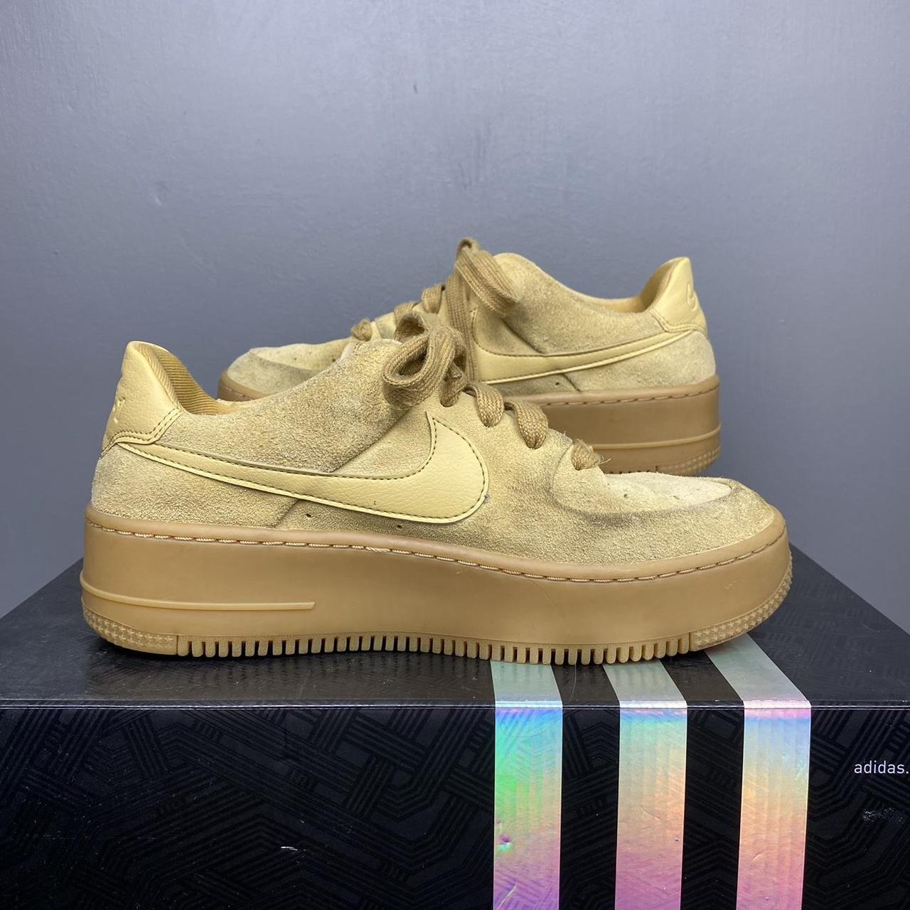 tan suede air force ones