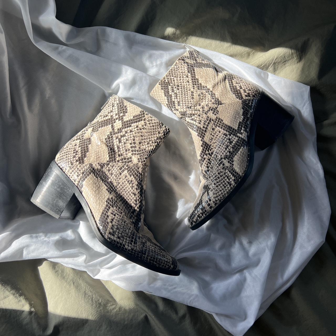 faux snakeskin boots