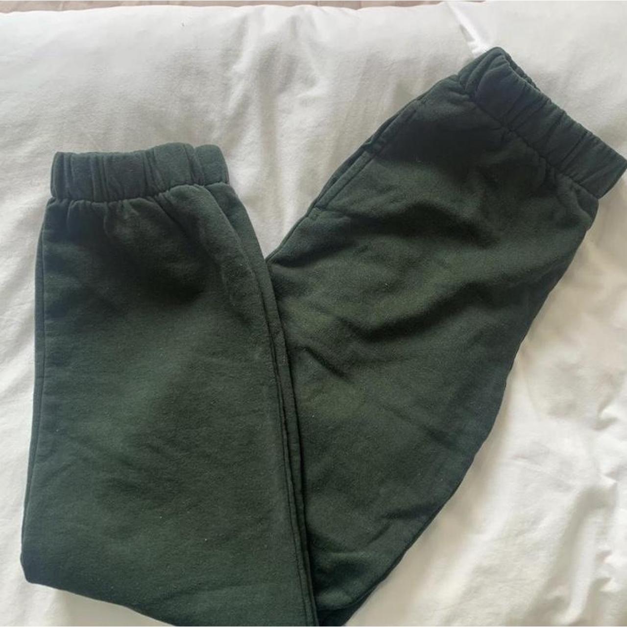 Brandy Melville rosa sweatpants in dark green! Good... Depop