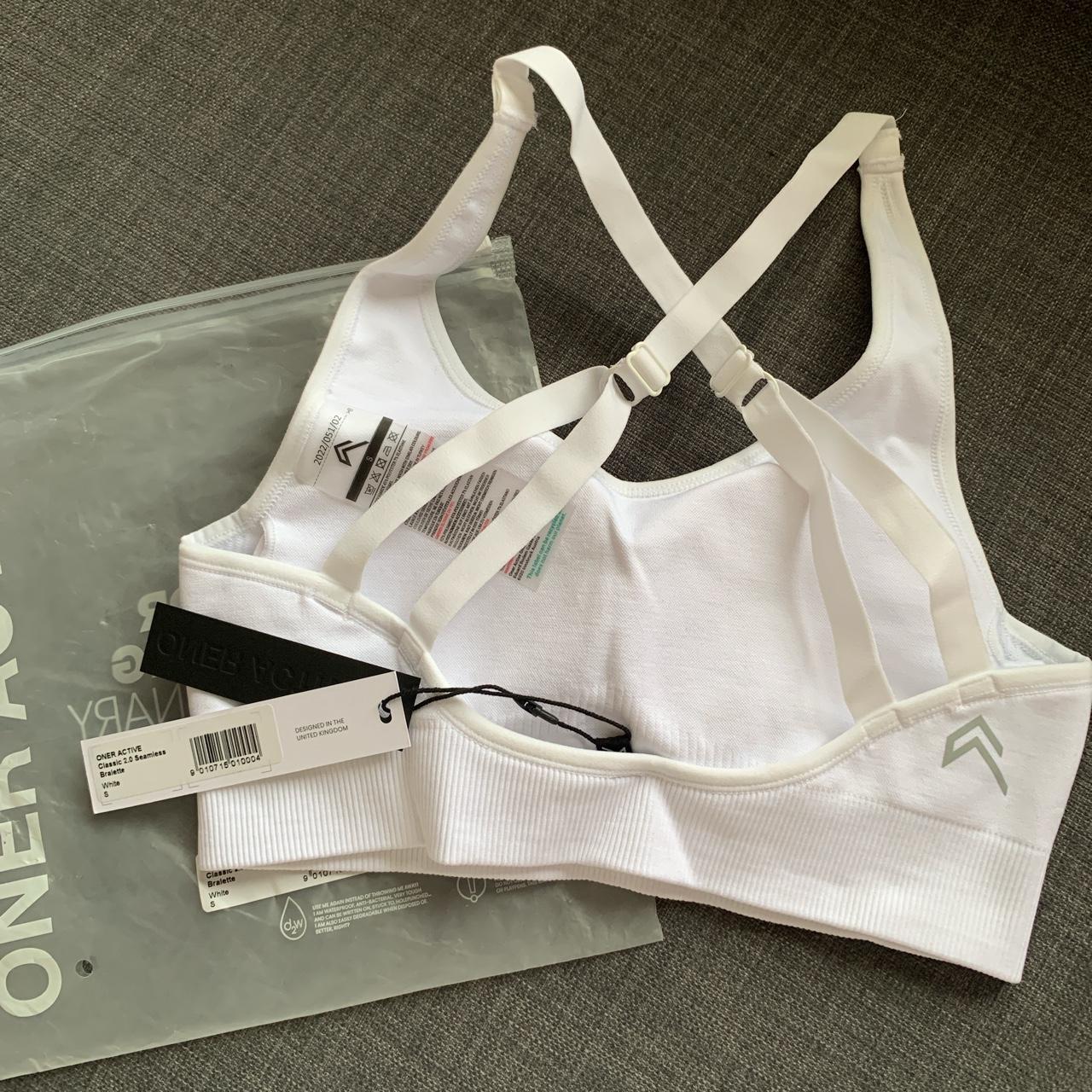 NWT Oner Active CLASSIC SEAMLESS 2.0 BRALETTE White - Depop