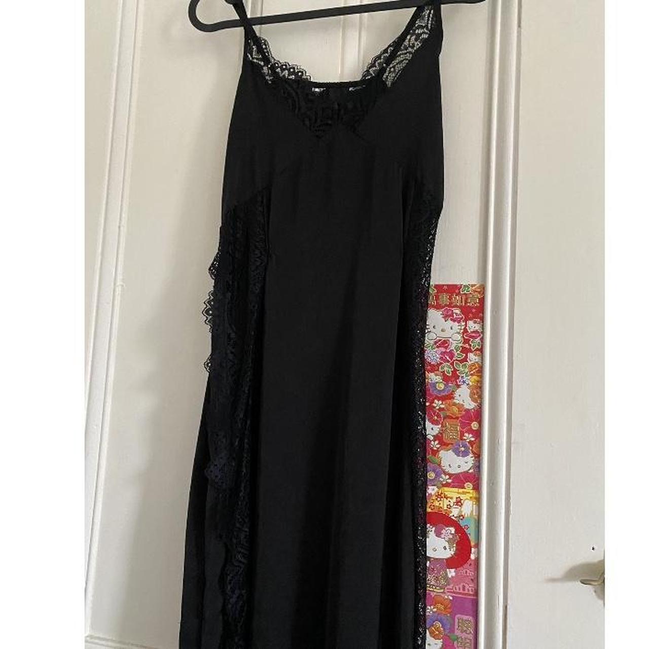 Fitted black lingerie dress Would fit a 4-6 - Depop