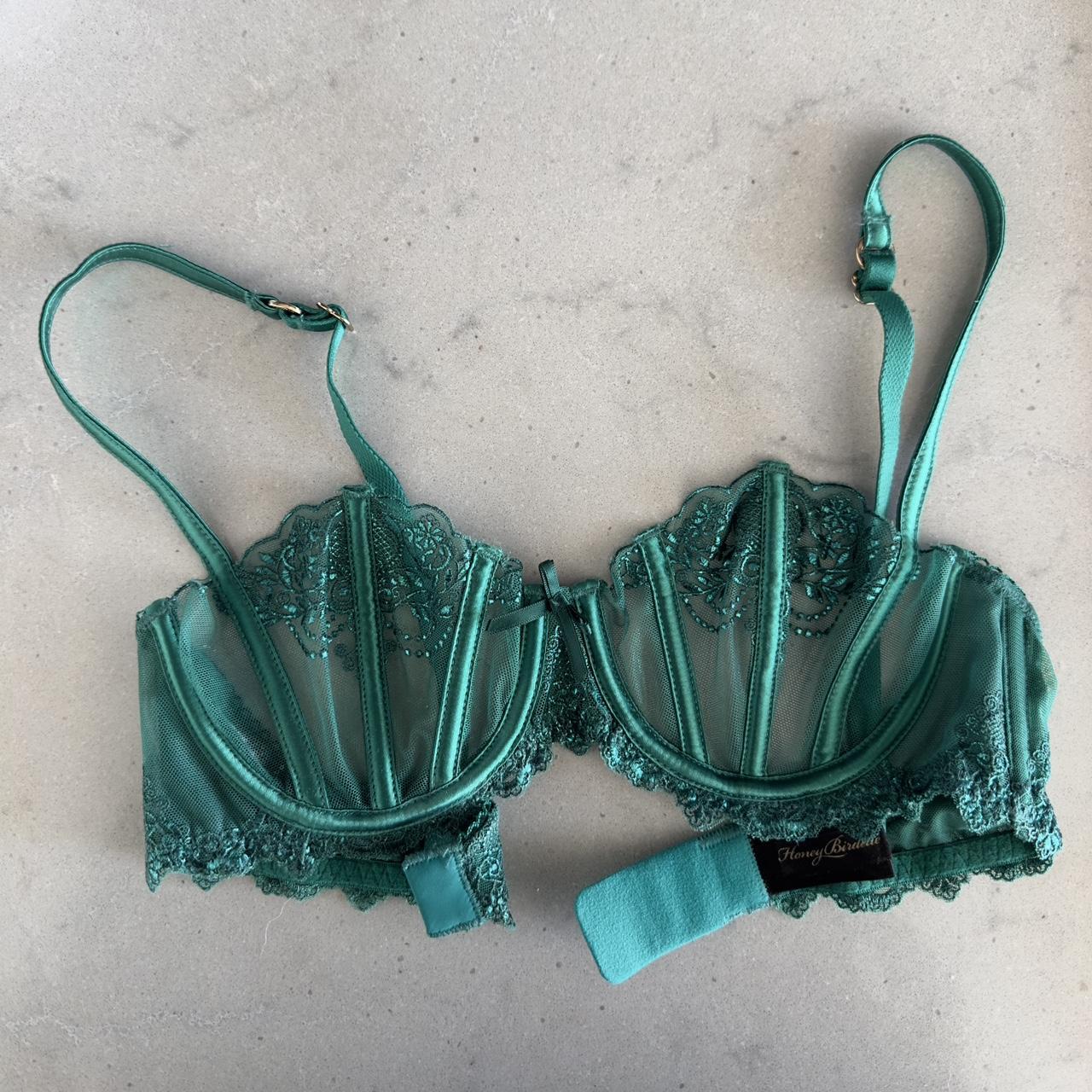 honey birdette natalie bra in emerald RRP:... - Depop