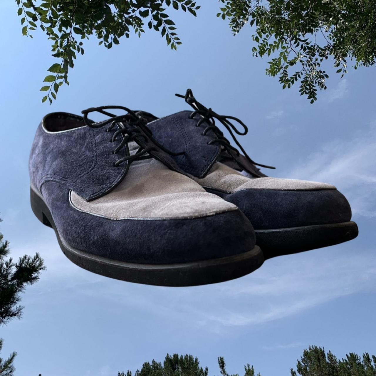 Josie Navy Blue Hush Puppies Shoes ?️90s NAVY SUEDE LOAFERS