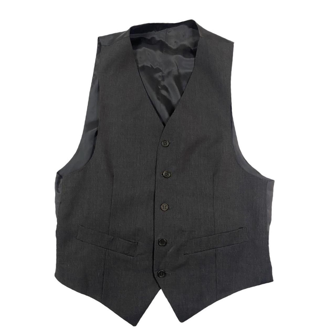 ☕️VINTAGE VEST / WAISTCOAT☕️ • Vintage grey / black ... - Depop