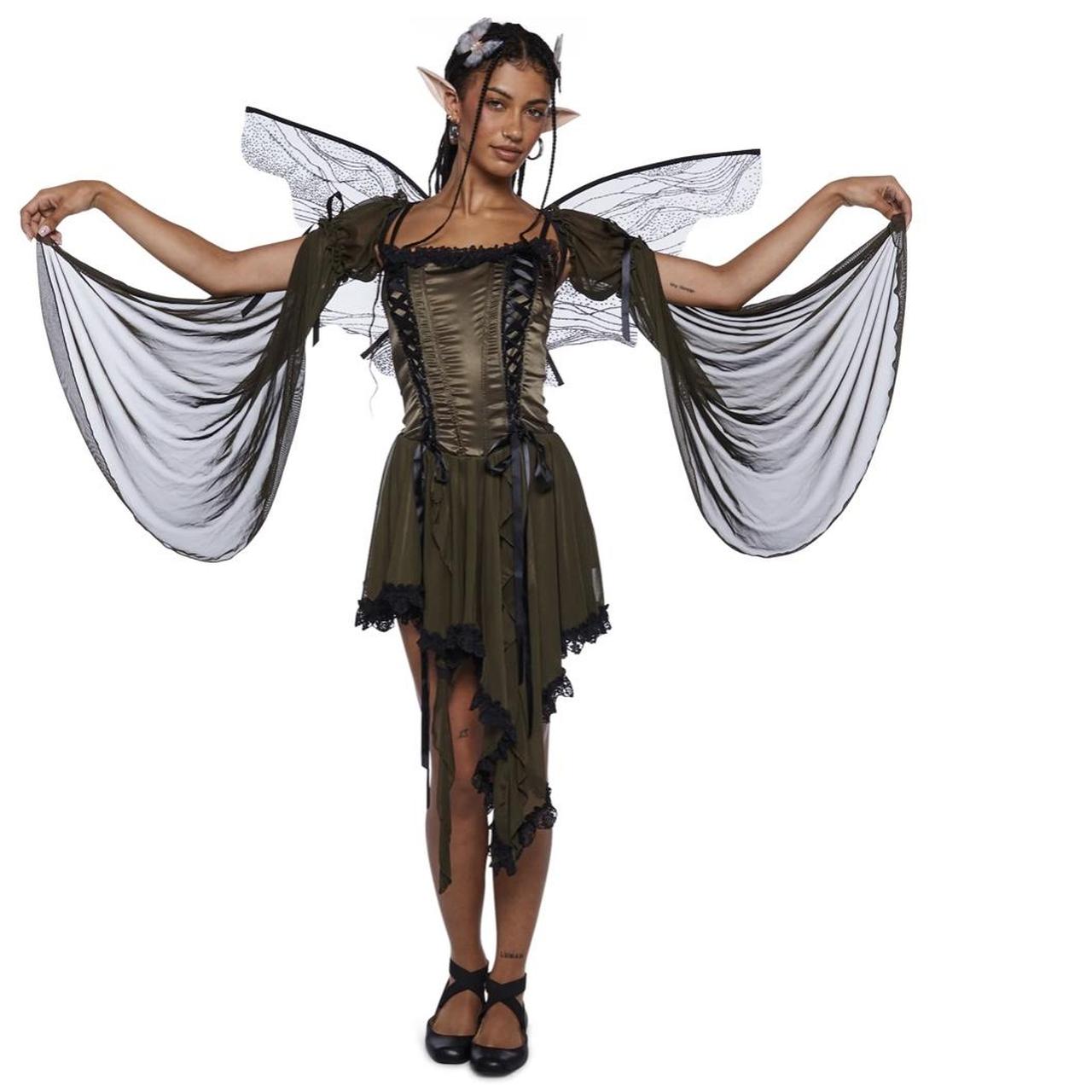 DOLLS KILL FAIRY/PIXIE COSTUME Green khaki and... Depop
