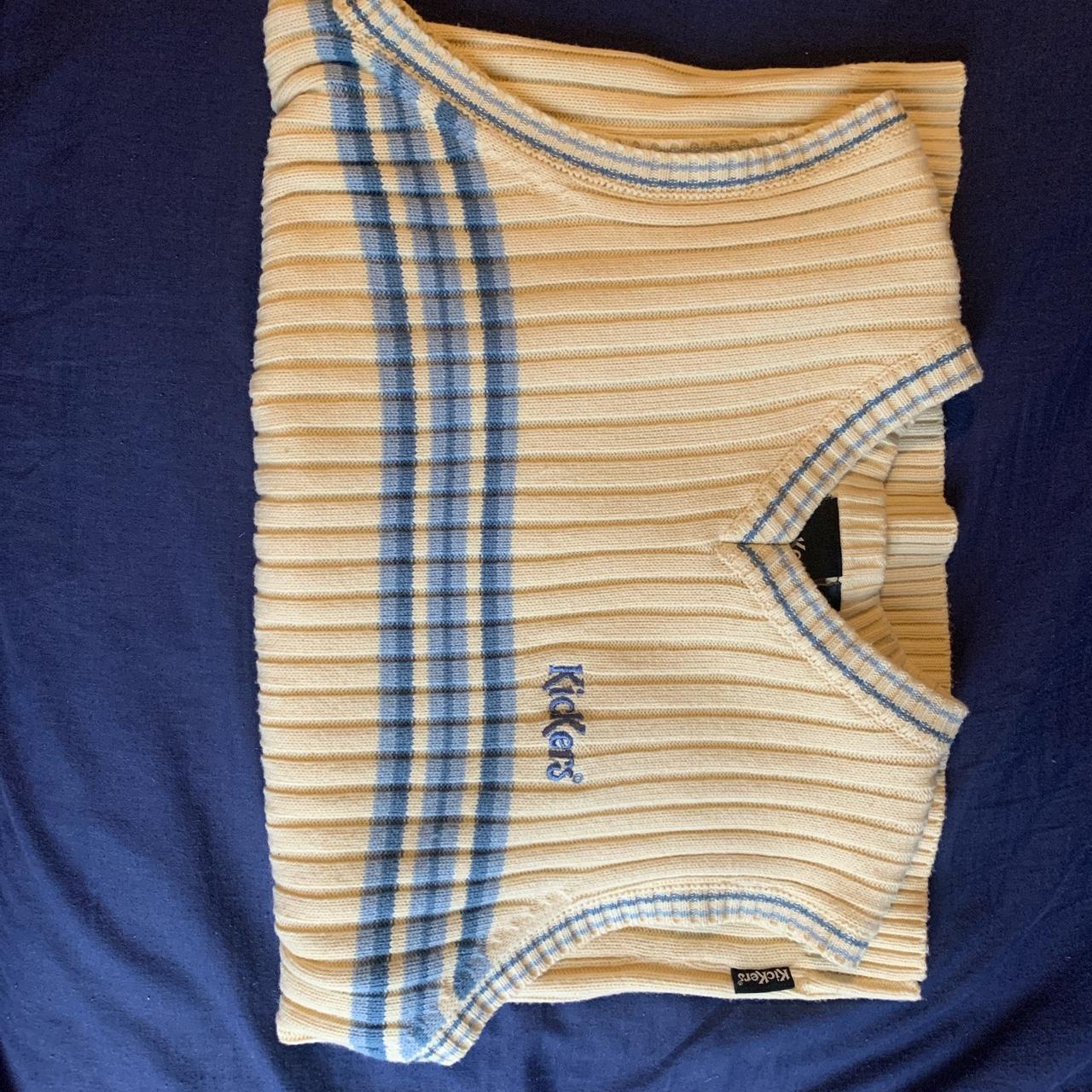 super sick size L Kickers cream sweater vest fits... Depop