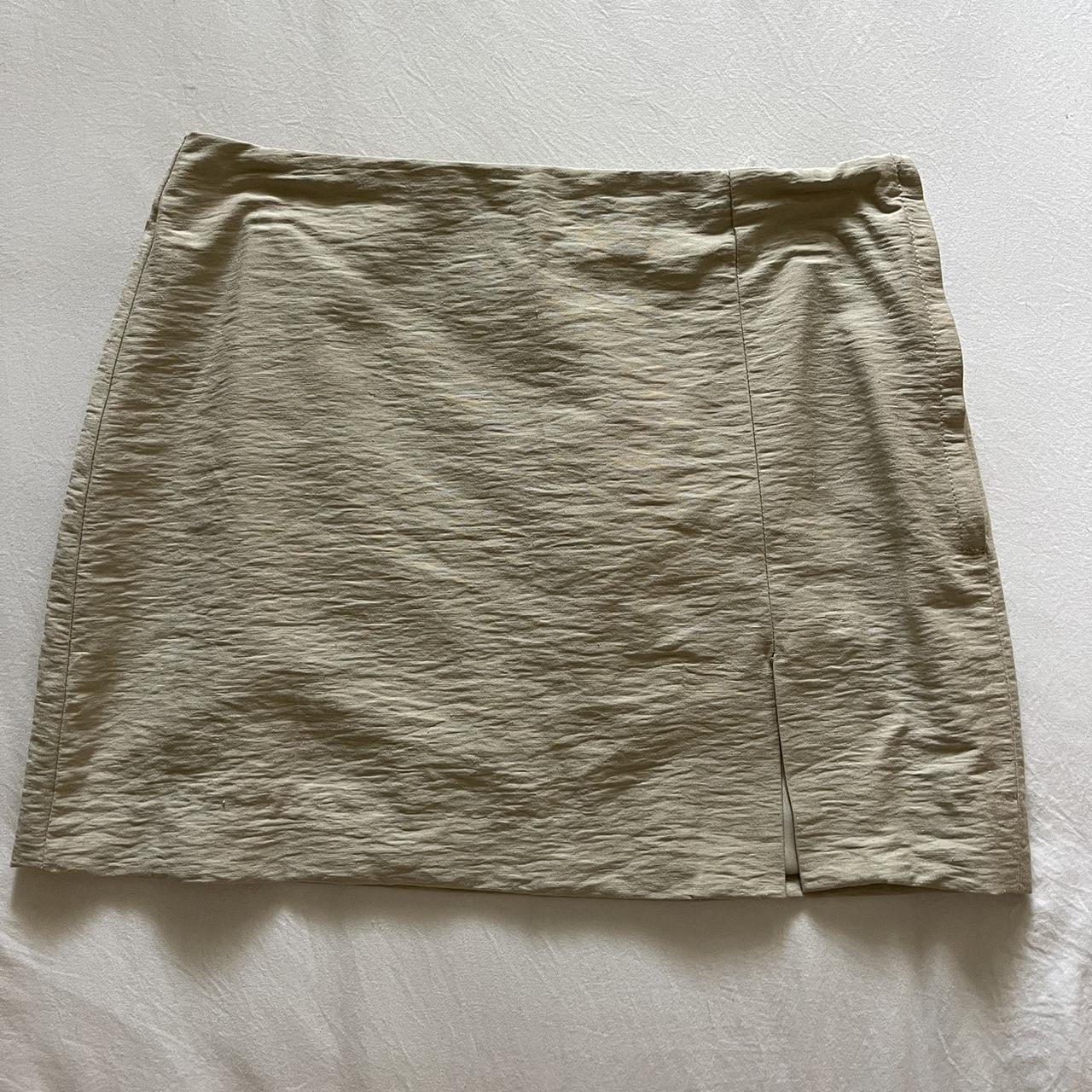 Green Linen Skirt H&m Light Green Mini Skirt Super Light Green