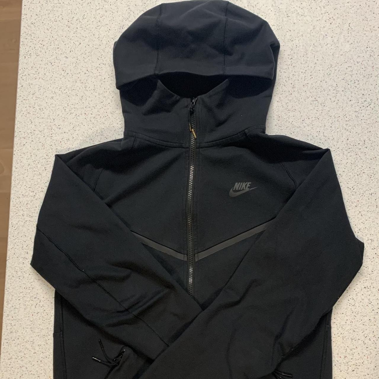 nike tech fleece full tracksuit black. hoodie size... Depop