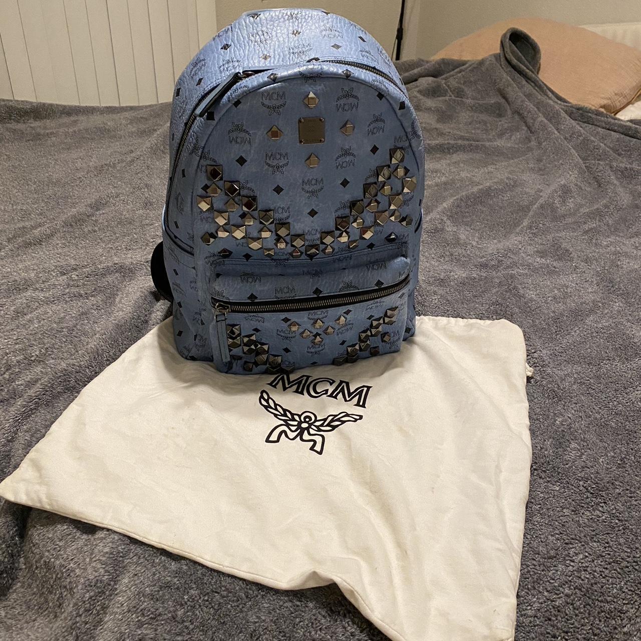 authentic medium mcm backpack for sale with dustbag Depop