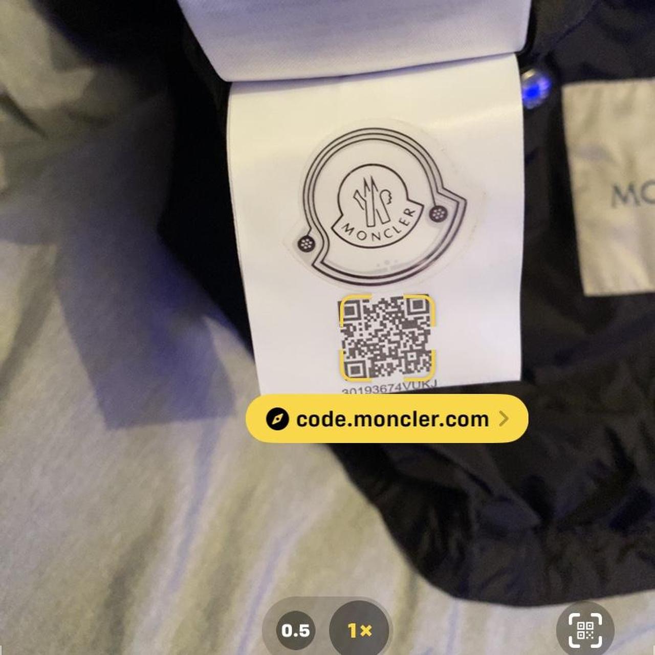 QR code for moncler jacket Depop