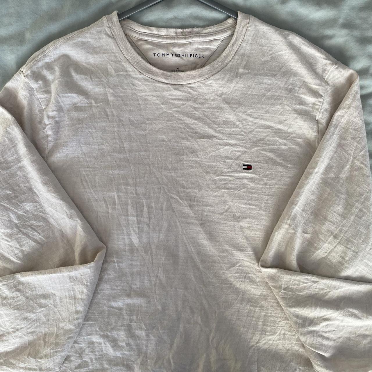 Tommy Hilfiger Women's White Sweatshirt | Depop