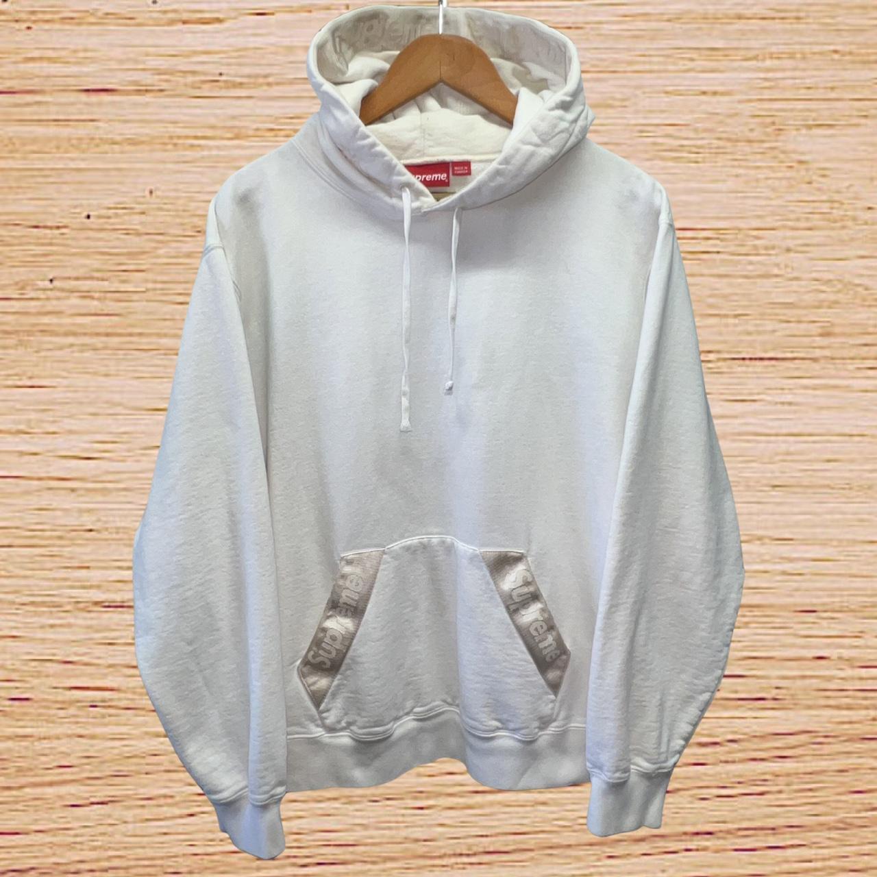Supreme tonal webbing hoodie! - natural color - very... - Depop