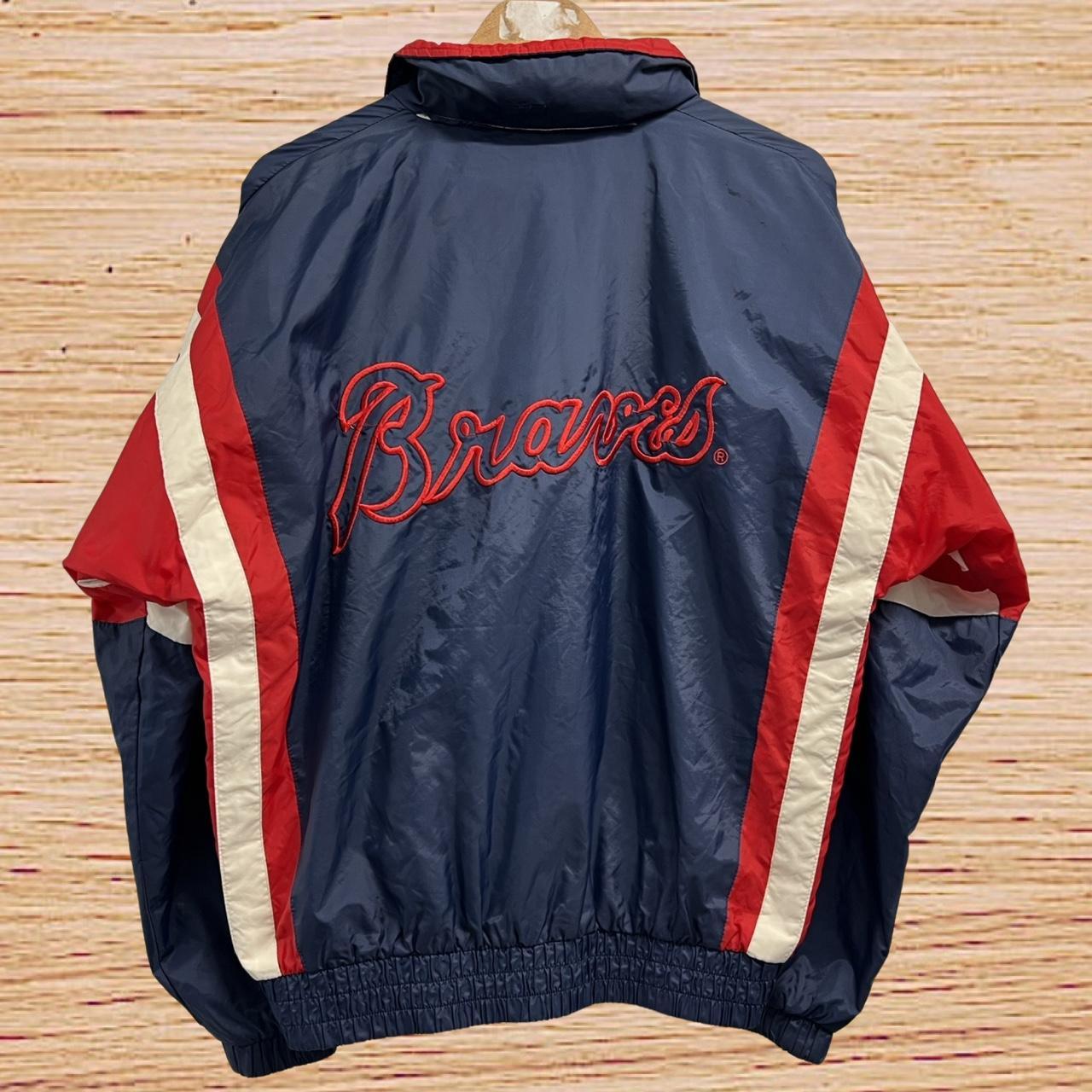 Vintage 90s Atlanta Braves Starter Satin Jacket. - Depop