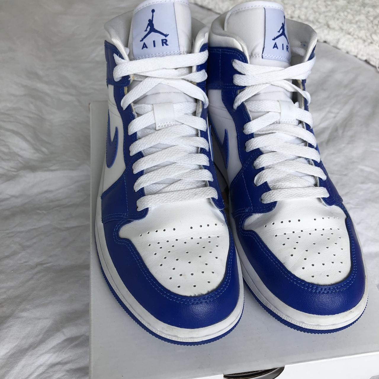 jordan shoes blue and white